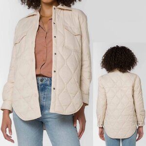 New VELVET HEART Eleanor Puffer Cream Jacket Size L